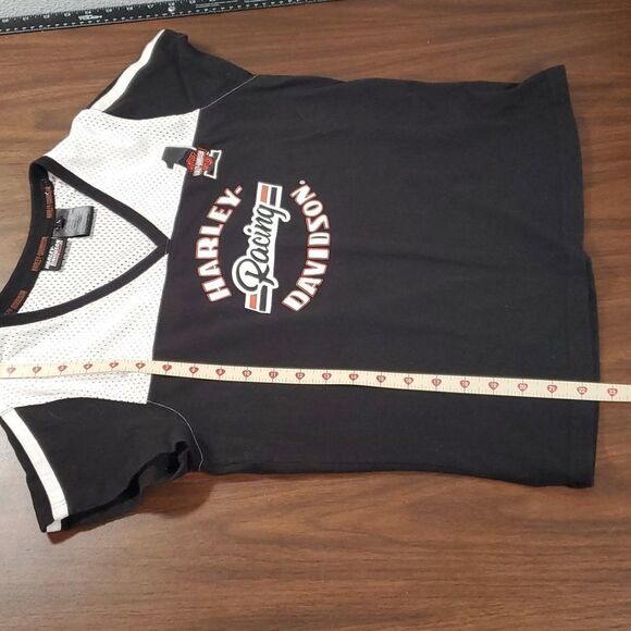 Harley Davidson Racing Short Sleeve Jersey Patch T-Shirt Tee Shirt Large - Picture 10 of 10